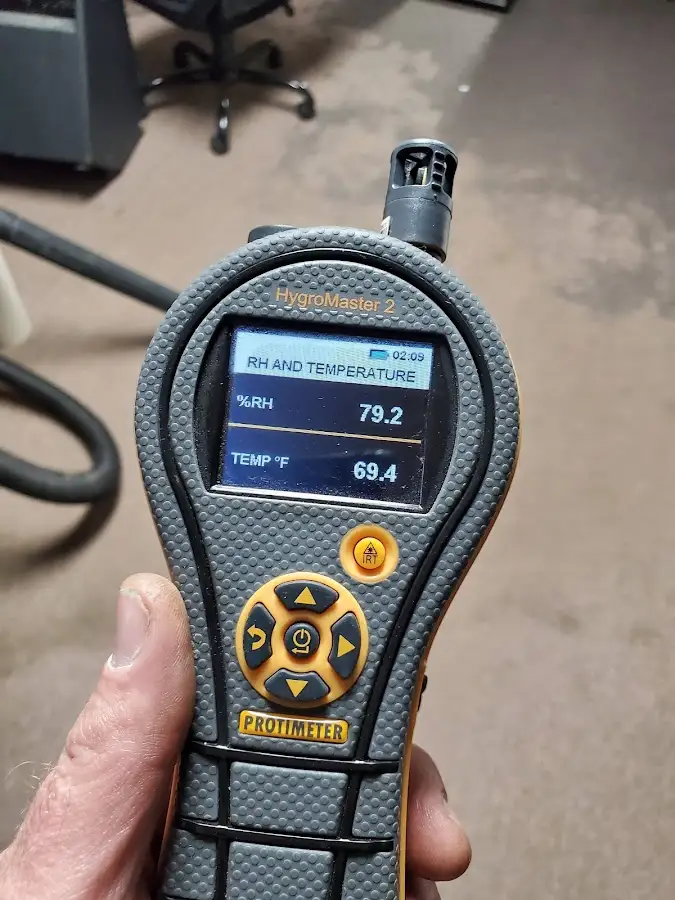 Moisture meter humidity assessment for Mold Remediation & Removal in De Witt